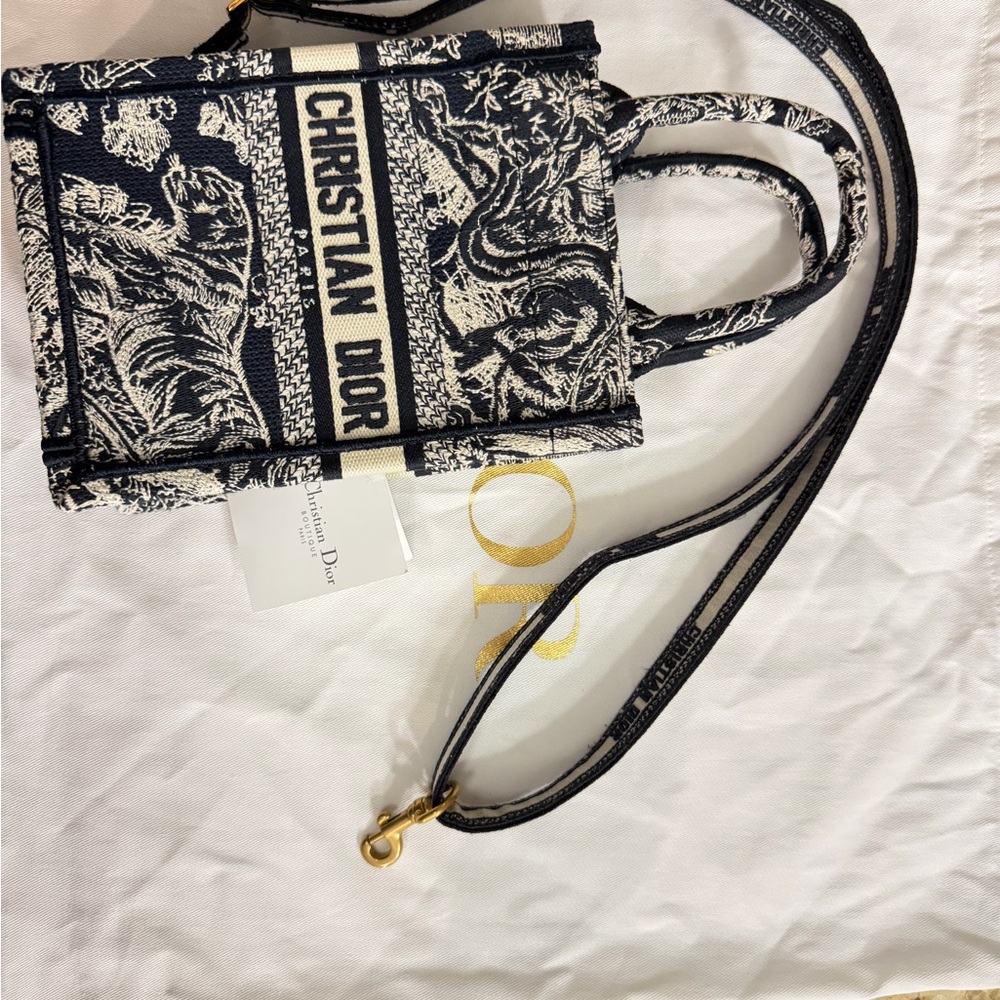 Dior Multicolor Book Tote Pouch NEW